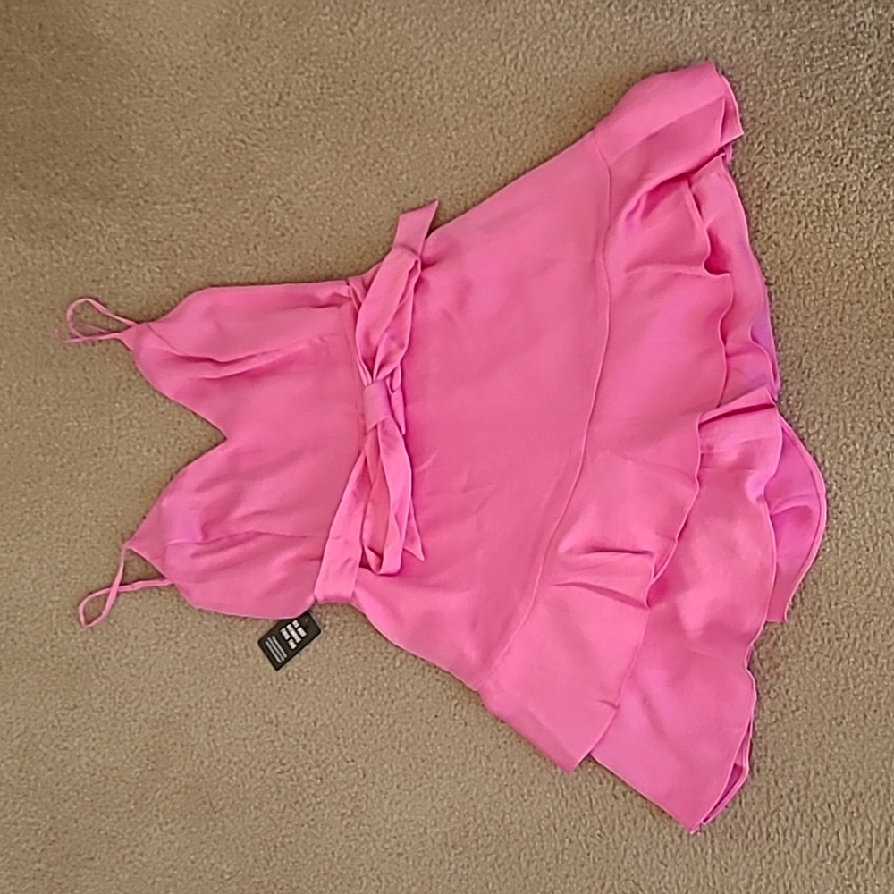 Express Pink Romper with Tie Detail, Size L, Brand New with Tags